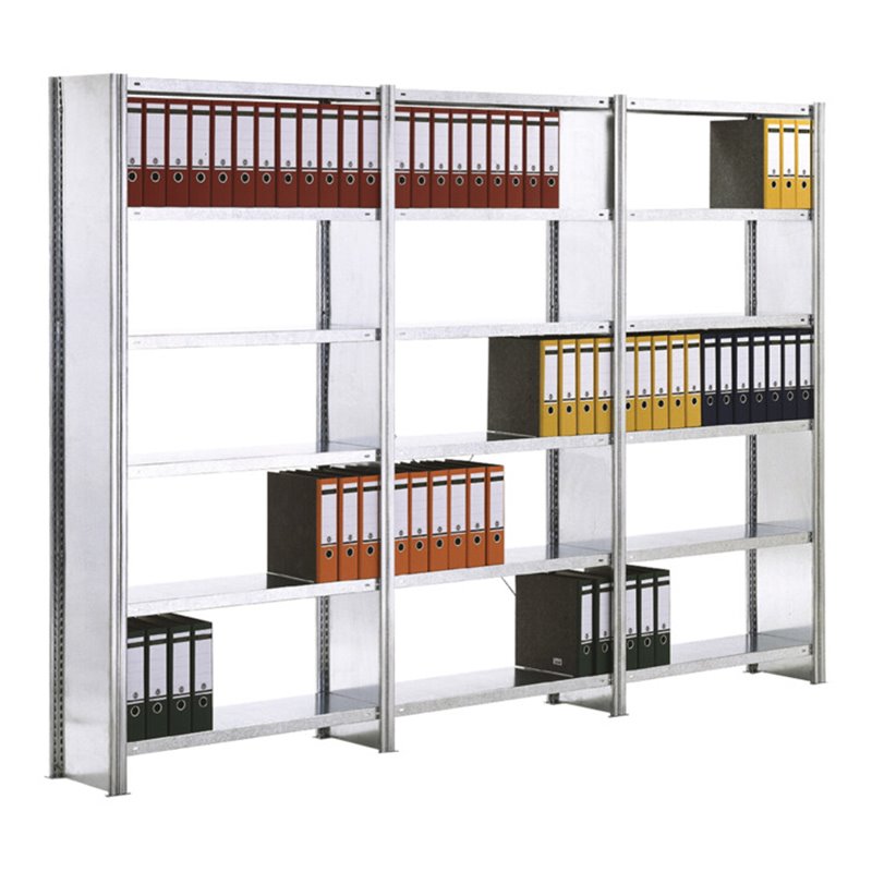 Regalwerk BERT Büroregal Anbaufeld HxBxT 2325x1285x300mm Vollblech Seitenwand