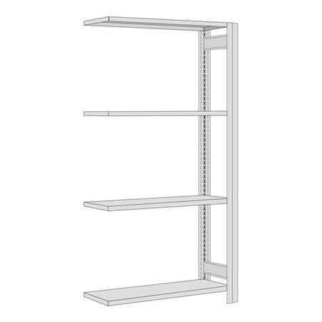 Regalwerk BERT Reifenregal Anbaufeld HxBxT 2000x1695x400mm