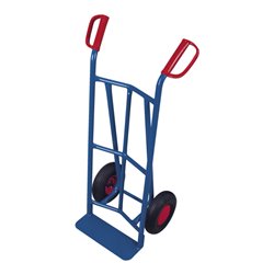 VARIOfit Stahlrohrkarre niedrig Luftbereifung Schaufel 400 x 110 mm