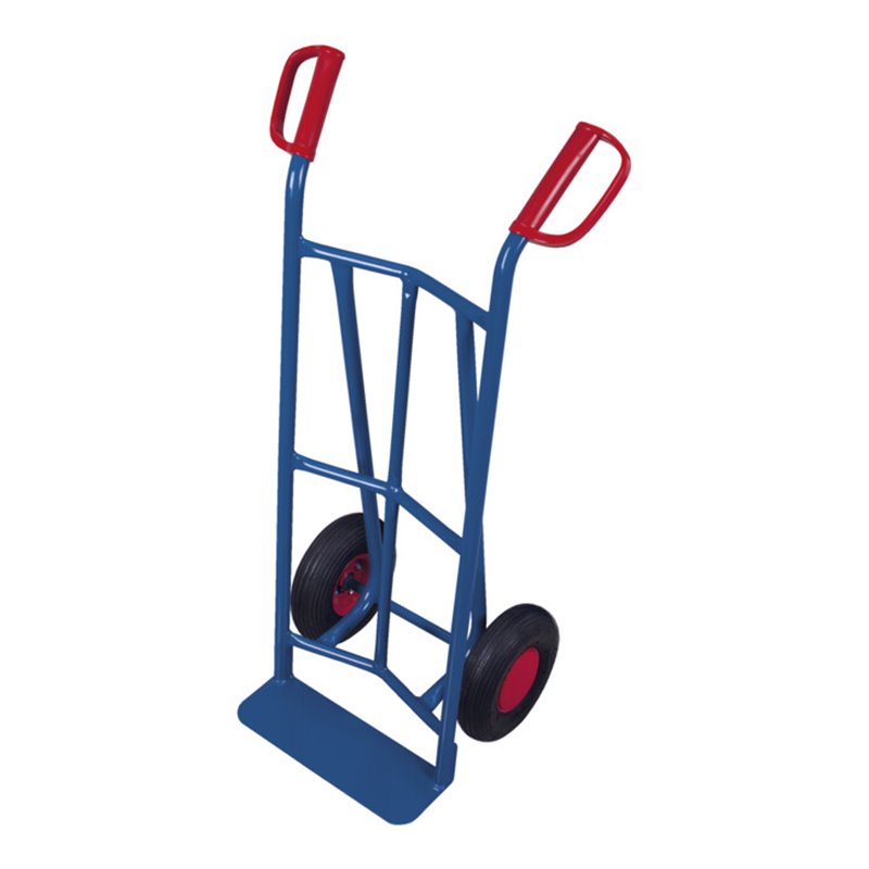 VARIOfit Stahlrohrkarre niedrig Luftbereifung Schaufel 400 x 110 mm