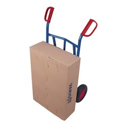 VARIOfit Stahlrohrkarre niedrig Luftbereifung Schaufel 450 x 120 mm