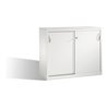 C+P Akten-Sideboard Acurado mit Schiebetüren, 2 Ordnerhöhen, H1000xB1200xT500mm Front Lichtgrau Korpus Lichtgrau