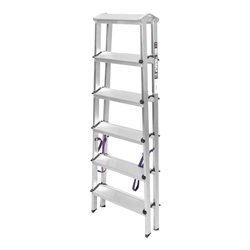 STIER Stufen Stehleiter 2x6 Stufen beidseitig begehbar FI-6