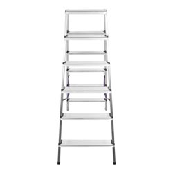 STIER Stufen Stehleiter 2x6 Stufen beidseitig begehbar FI-6