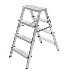 STIER Stufen Stehleiter 2x4 Stufen beidseitig begehbar FI-4
