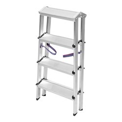 STIER Stufen Stehleiter 2x4 Stufen beidseitig begehbar FI-4