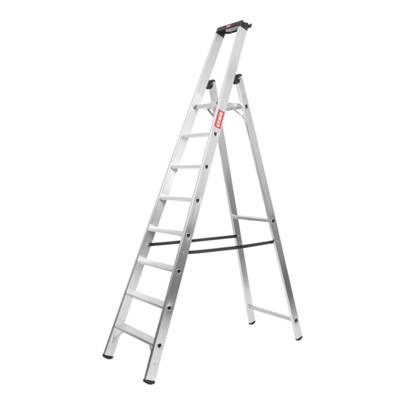 STIER Stufen Stehleiter Premium 8 Stufen einseitig begehbar