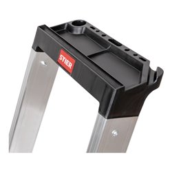 STIER Stufen Stehleiter Premium 6 Stufen einseitig begehbar