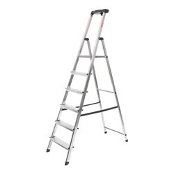 STIER Stufen Stehleiter 6 Stufen einseitig begehbar