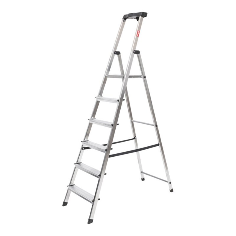 STIER Stufen Stehleiter 6 Stufen einseitig begehbar