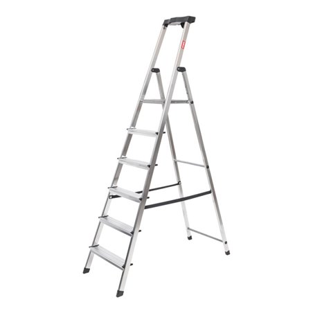 STIER Stufen Stehleiter 6 Stufen einseitig begehbar