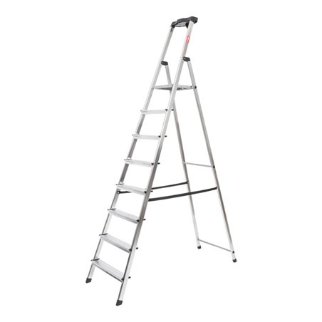 STIER Stufen Stehleiter 8 Stufen einseitig begehbar