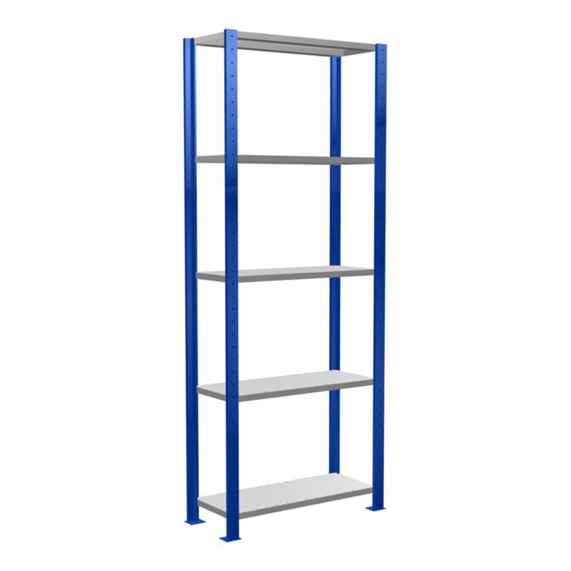 Schulte Grundregal Steckregal MULTIplus150 2000 x 750 x 300 mm 5 Fachböden Kreuzstrebe RAL 5010 enzianblau/verzinkt/verzinkt