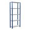 Schulte Grundregal Steckregal MULTIplus150 2000 x 750 x 300 mm 5 Fachböden Kreuzstrebe RAL 5010 enzianblau/verzinkt/verzinkt