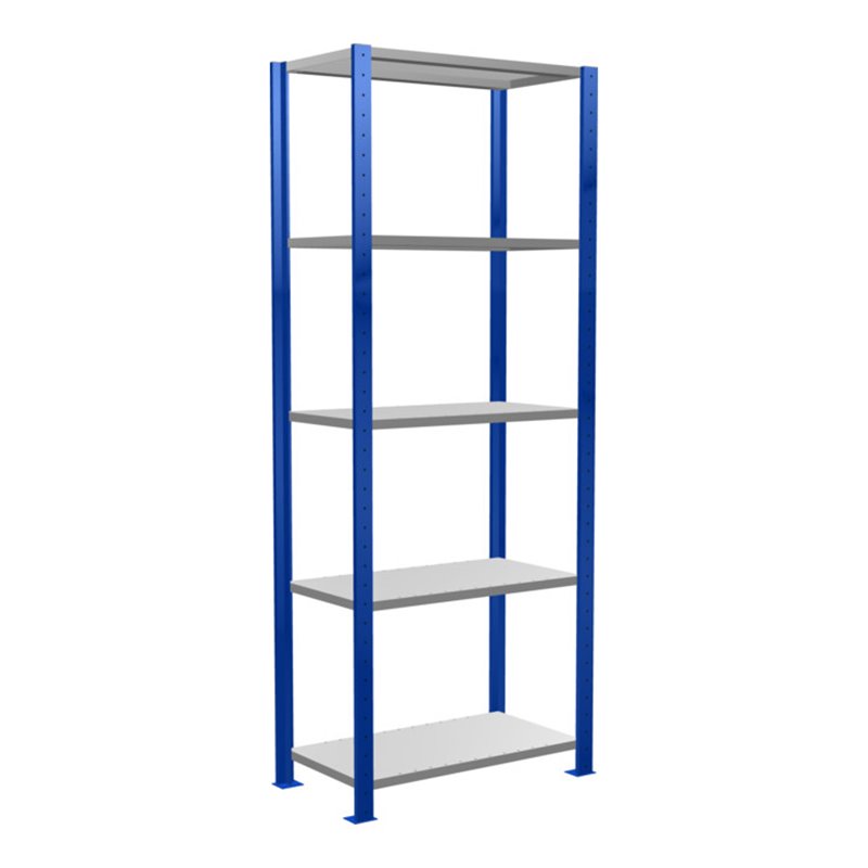 Schulte Grundregal Steckregal MULTIplus150 2000 x 750 x 400 mm 5 Fachböden Kreuzstrebe RAL 5010 enzianblau/verzinkt/verzinkt