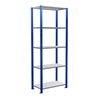 Schulte Grundregal Steckregal MULTIplus150 2000 x 750 x 400 mm 5 Fachböden Kreuzstrebe RAL 5010 enzianblau/verzinkt/verzinkt