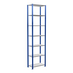 Schulte Grundregal Steckregal MULTIplus150 3000 x 750 x 400 mm 7 Fachböden Kreuzstrebe RAL 5010 enzianblau/verzinkt/verzinkt