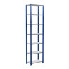Schulte Grundregal Steckregal MULTIplus150 3000 x 750 x 400 mm 7 Fachböden Kreuzstrebe RAL 5010 enzianblau/verzinkt/verzinkt