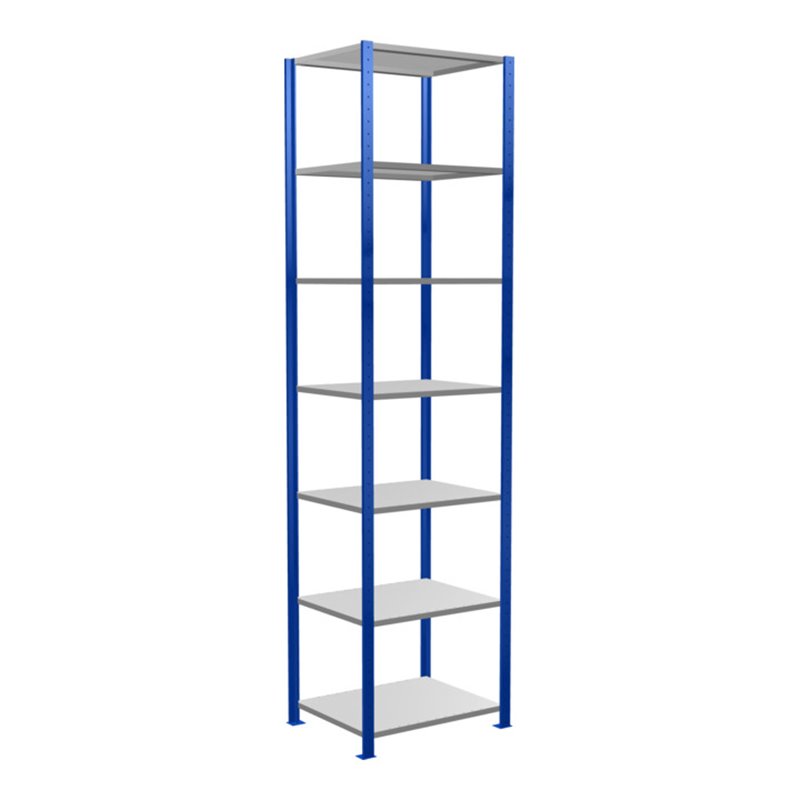 Schulte Grundregal Steckregal MULTIplus150 3000 x 750 x 600 mm 7 Fachböden Kreuzstrebe RAL 5010 enzianblau/verzinkt/verzinkt