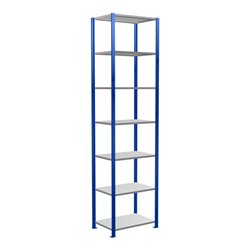 Schulte Grundregal Steckregal MULTIplus150 3000 x 750 x 500 mm 7 Fachböden Kreuzstrebe RAL 5010 enzianblau/verzinkt/verzinkt