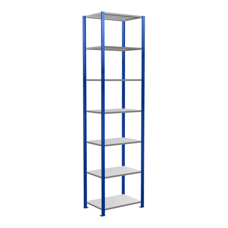 Schulte Grundregal Steckregal MULTIplus150 3000 x 750 x 500 mm 7 Fachböden Kreuzstrebe RAL 5010 enzianblau/verzinkt/verzinkt
