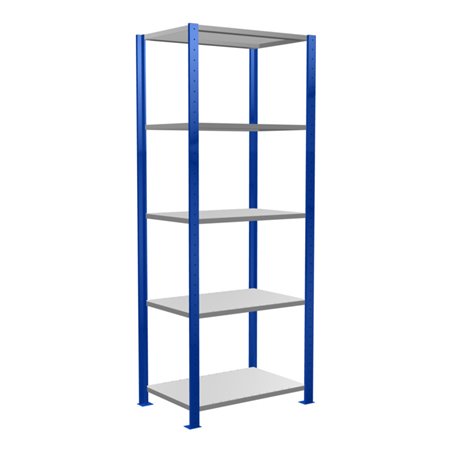 Schulte Grundregal Steckregal MULTIplus150 2000 x 750 x 500 mm 5 Fachböden Kreuzstrebe RAL 5010 enzianblau/verzinkt/verzinkt