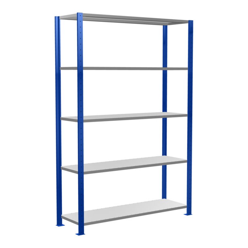 Schulte Grundregal Steckregal MULTIplus150 2000 x 1300 x 400 mm 5 Fachböden Kreuzstrebe RAL 5010 enzianblau/verzinkt