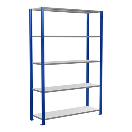 Schulte Grundregal Steckregal MULTIplus150 2000 x 1300 x 400 mm 5 Fachböden Kreuzstrebe RAL 5010 enzianblau/verzinkt