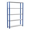 Schulte Grundregal Steckregal MULTIplus150 2000 x 1300 x 300 mm 5 Fachböden Kreuzstrebe RAL 5010 enzianblau/verzinkt