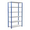 Schulte Grundregal Steckregal MULTIplus150 2500 x 1300 x 600 mm 6 Fachböden Kreuzstrebe RAL 5010 enzianblau/verzinkt