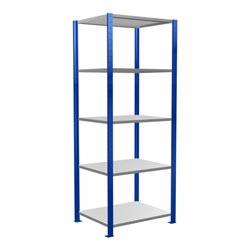 Schulte Grundregal Steckregal MULTIplus150 2000 x 750 x 600 mm 5 Fachböden Kreuzstrebe RAL 5010 enzianblau/verzinkt/verzinkt