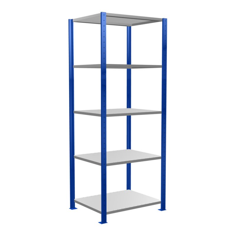 Schulte Grundregal Steckregal MULTIplus150 2000 x 750 x 600 mm 5 Fachböden Kreuzstrebe RAL 5010 enzianblau/verzinkt/verzinkt