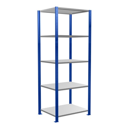 Schulte Grundregal Steckregal MULTIplus150 2000 x 750 x 600 mm 5 Fachböden Kreuzstrebe RAL 5010 enzianblau/verzinkt/verzinkt