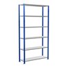 Schulte Grundregal Steckregal MULTIplus150 2500 x 1300 x 400 mm 6 Fachböden Kreuzstrebe RAL 5010 enzianblau/verzinkt