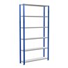 Schulte Grundregal Steckregal MULTIplus150 2500 x 1300 x 300 mm 6 Fachböden Kreuzstrebe RAL 5010 enzianblau/verzinkt