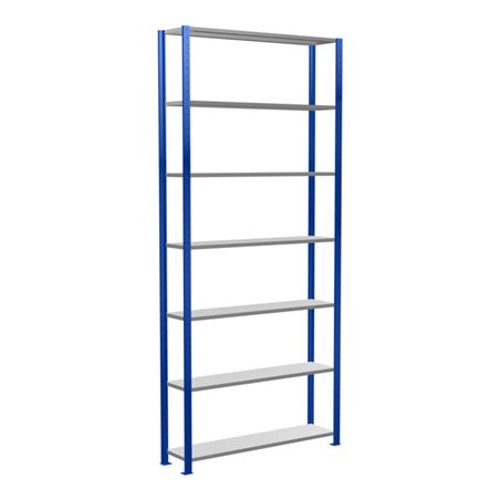 Schulte Grundregal Steckregal MULTIplus150 3000 x 1300 x 300 mm 7 Fachböden Kreuzstrebe RAL 5010 enzianblau/verzinkt