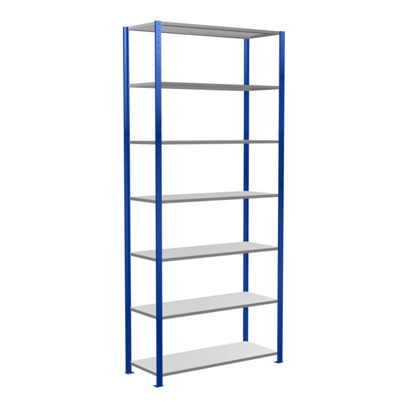 Schulte Grundregal Steckregal MULTIplus150 3000 x 1300 x 500 mm 7 Fachböden Kreuzstrebe RAL 5010 enzianblau/verzinkt