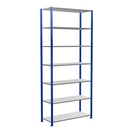 Schulte Grundregal Steckregal MULTIplus150 3000 x 1300 x 500 mm 7 Fachböden Kreuzstrebe RAL 5010 enzianblau/verzinkt