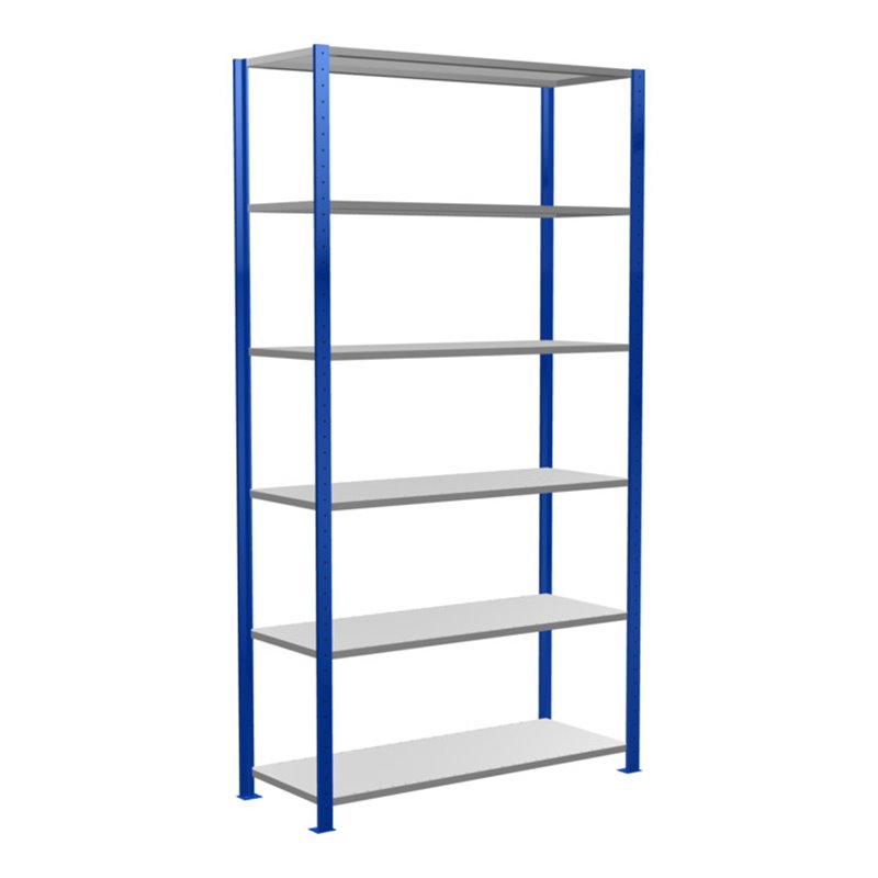 Schulte Grundregal Steckregal MULTIplus150 2500 x 1300 x 500 mm 6 Fachböden Kreuzstrebe RAL 5010 enzianblau/verzinkt