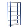 Schulte Grundregal Steckregal MULTIplus150 2500 x 1300 x 500 mm 6 Fachböden Kreuzstrebe RAL 5010 enzianblau/verzinkt