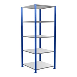 Schulte Grundregal Steckregal MULTIplus150 2000 x 750 x 800 mm 5 Fachböden Kreuzstrebe RAL 5010 enzianblau/verzinkt/verzinkt