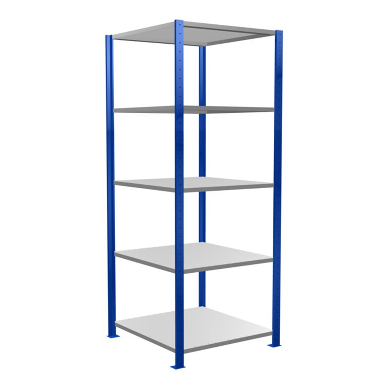 Schulte Grundregal Steckregal MULTIplus150 2000 x 750 x 800 mm 5 Fachböden Kreuzstrebe RAL 5010 enzianblau/verzinkt/verzinkt