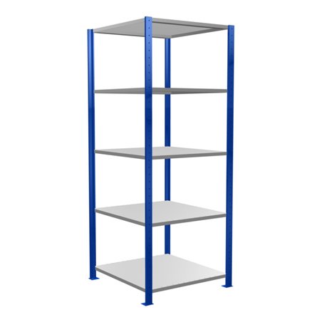 Schulte Grundregal Steckregal MULTIplus150 2000 x 750 x 800 mm 5 Fachböden Kreuzstrebe RAL 5010 enzianblau/verzinkt/verzinkt