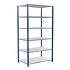 Schulte Grundregal Steckregal MULTIplus150 2500 x 1300 x 800 mm 6 Fachböden Kreuzstrebe RAL 5010 enzianblau/verzinkt