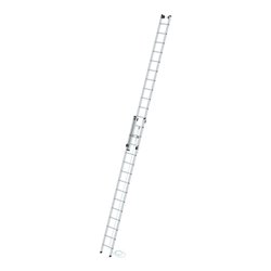 MUNK Aluminium-Seilzugleiter 2-teilig 2 x 14 Sprossen