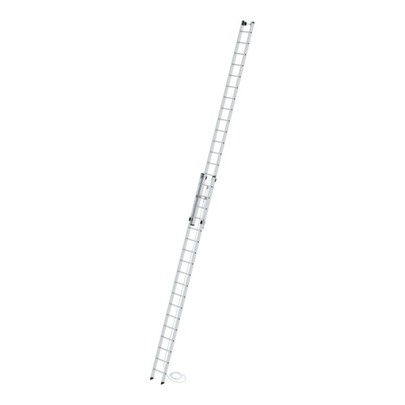 MUNK Aluminium-Seilzugleiter 2-teilig 2 x 18 Sprossen