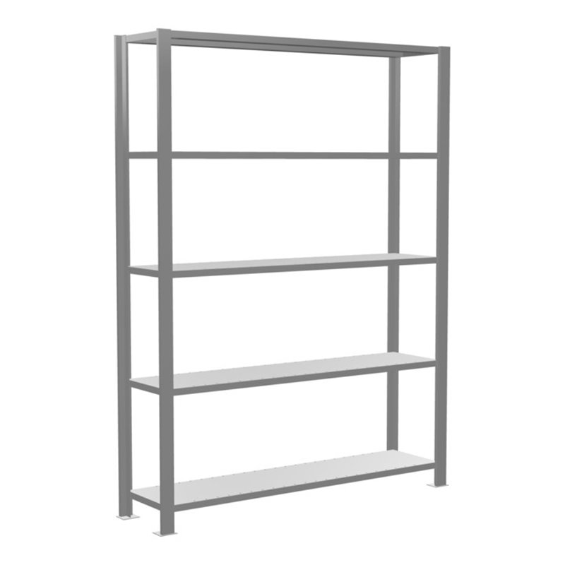 Schulte Grundregal Büro-Steckregal MULTIplus85 1800 x 1300 x 300 mm 5 Fachböden Kreuzstrebe verzinkt ohne Anschlagleiste