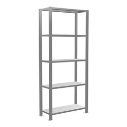 Schulte Grundregal Büro-Steckregal MULTIplus85 1800 x 750 x 300 mm 5 Fachböden Kreuzstrebe verzinkt ohne Anschlagleiste