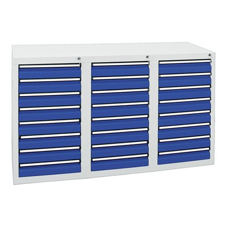 Stumpf Schubladenschrank Serie STS 410, 24 Schubladen enzianblau (24x100mm)