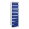 Stumpf Schubladenschrank Serie STS 410, 15 Schubladen enzianblau (13x100, 2x200mm)